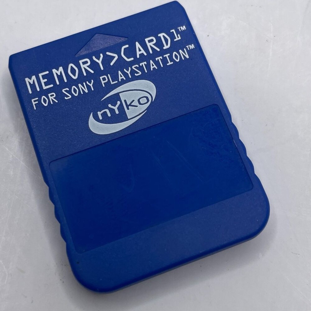 Nyko Blue 1MB Memory Card Save Card PS1 (Sony PlayStation, 2000)